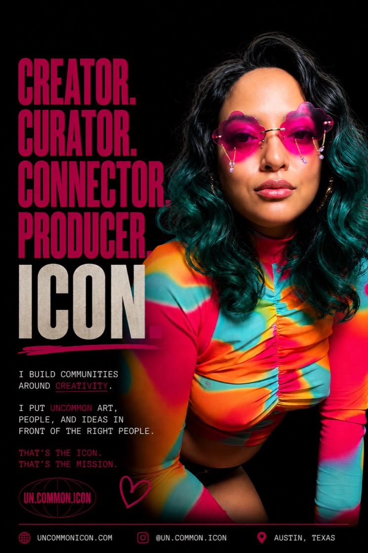 UN.COMMON.ICON poster · Creator, Curator, Connector, Producer, Icon